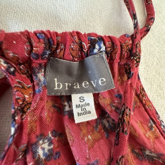 Braeve sz Small Bohemian Sleeveless Dress Sundress Women’s Red - Picture 3 of 8